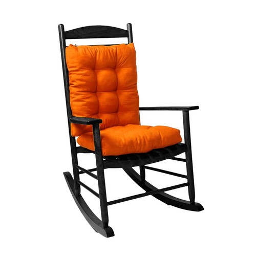 Orange rocking chair cushion - rocking,